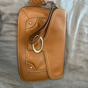 Anne Klein leather clutch